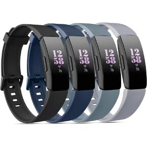 Vancle 4 Pack Bands for Fitbit Inspire 2 Bands/Fitbit Inspire HR for Women Men, Adjustable Soft Silicone Sport Wristband for Fitbit Inspire 2 / Inspire HR/Inspire/Ace 3 / Ace 2 in Kuwait