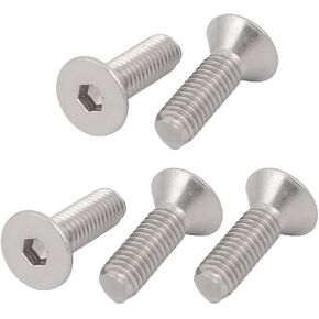 uxcell 3/8-16 x 1-1/4" 304 Stainless Steel Flat Head Hex Socket Cap Screw Fastener 5pcs
