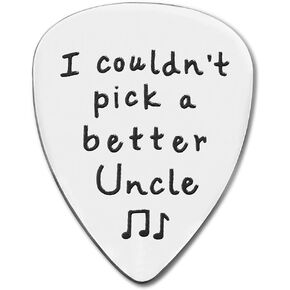 Uncle Guitar Pick Gifts Best Uncle Gifts Fathers Day Jewelry Gifts for Uncle Musical Guitar Pick Gift for Uncle Christmas Birthday Gifts Uncle Gifts from Niece Nephew