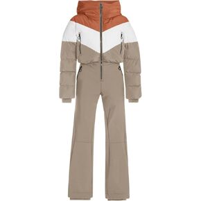 Fisoew Womens One Piece Ski Suit Warm Waterproof Snowsuits Winter Snow Jumpsuits Outdoor Sports Outerwear