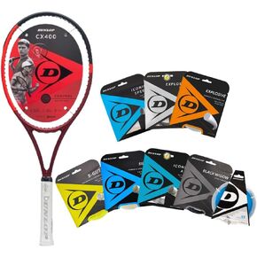 Dunlop Sports CX400 16X19 Tennis Racket - Strung with Dunlop String in Your Choice of Color and Tension