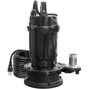 BAUSATZ 370W 2000L/H Submersible Water Pump, Submersible Pump Electric Water Pump Portable Water Pump Pond Pump Swimming Pool Pump Clean Water Pump