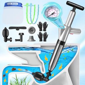 Toilet Plunger, Toilet Clog Remover Heavy Duty, High-Pressure Air Drain unclogger, Powerful Toilet Auger for Bathroom, Drain, Sink, Floor, Kitchen Clogged Pipe