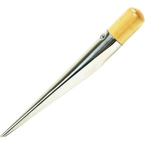 MARINE CITY Wooden Handle 304 Grade Stainless Steel Splicing FID Spike with Sanded Smooth Beech Wood Handle for Ropes