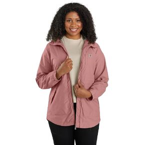 معطف خفيف الوزن للنساء من Carhartt بمقاس كبير من Rain Defender، أرجواني ضبابي