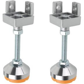 4040 Series Aluminum Profile Adjustable Feet for T Slot 8mm Heavy Duty Leveling Screw Leg Bracket Connector, 1.96" Dia Base, 2200 Lb Capacity,Capacity for Workbench, Machine, Cabinet（2 Sets）