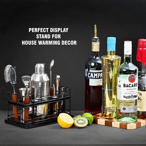 EVERYDAY COCKTAIL® |10-Piece Luxury Bar Tools Set with Wooden Box | Cocktail Shaker | Bartender Kit - Cocktail Kit |Bar Accessories for The Home Bar Set, Cocktail Set, Bar Tools | Bartender Set in Saudi Arabia