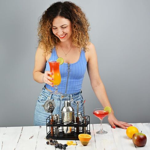 EVERYDAY COCKTAIL® |10-Piece Luxury Bar Tools Set with Wooden Box | Cocktail Shaker | Bartender Kit - Cocktail Kit |Bar Accessories for The Home Bar Set, Cocktail Set, Bar Tools | Bartender Set in Saudi Arabia