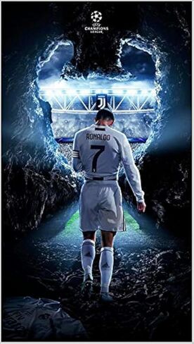 By GREENWORLDDECOR Cristiano Ronaldo - CR7 Footballer Best Player in The World Ronaldo 12 x 18 Inches Rolled Poster in Saudi Arabia