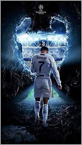 By GREENWORLDDECOR Cristiano Ronaldo - CR7 Footballer Best Player in The World Ronaldo 12 x 18 Inches Rolled Poster in Saudi Arabia