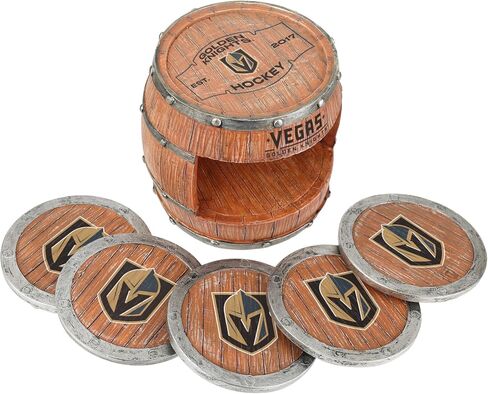 FOCO Vegas Golden Knights NHL 5 Pack Barrel Coasters in Saudi Arabia