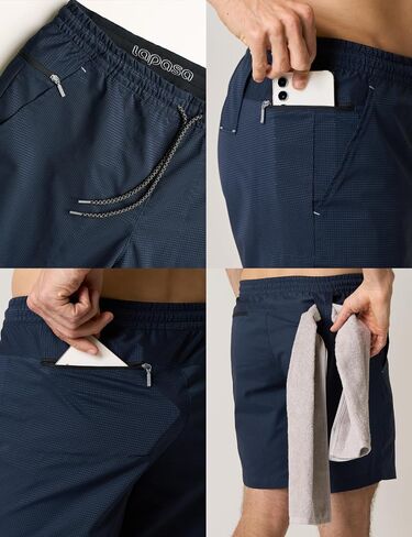 LAPASA Mens Athletic Shorts Performance Quick Dry & Moisture Wicking Active Lightweight Gym Running Workout Sport Summer M134 in Saudi Arabia