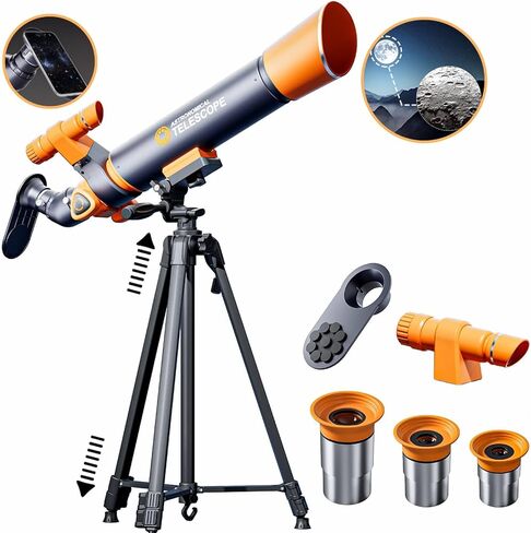 تلسكوب ، تلسكوب بيزجار للبالغين ، باهظة الطاقة ، بيلسكوب مقاس 500 مم من أجل المبتدئين في علم الفلك ، ومتعدد الأسماء بالكامل مع محول ترايبود وهاتف AZ Mount Mount in Kuwait