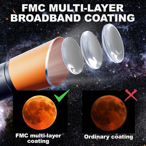 تلسكوب ، تلسكوب بيزجار للبالغين ، باهظة الطاقة ، بيلسكوب مقاس 500 مم من أجل المبتدئين في علم الفلك ، ومتعدد الأسماء بالكامل مع محول ترايبود وهاتف AZ Mount Mount in Kuwait