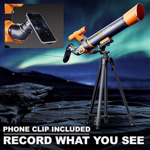 تلسكوب ، تلسكوب بيزجار للبالغين ، باهظة الطاقة ، بيلسكوب مقاس 500 مم من أجل المبتدئين في علم الفلك ، ومتعدد الأسماء بالكامل مع محول ترايبود وهاتف AZ Mount Mount in Kuwait