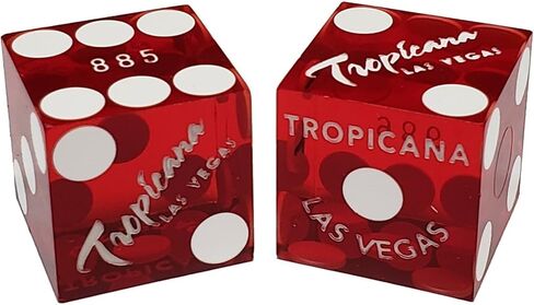Craps Dealer Dice Stick Rattan 36" + Authentic Las Vegas Casino Craps Dice Matching Serial Numbers Bundle (Flamingo - Green Polished) in Saudi Arabia