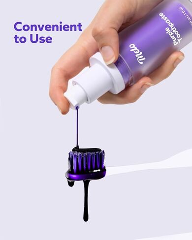 معجون أسنان ميتو بيربل لتبييض الأسنان (1 أونصة سائلة)، جل تبييض الأسنان، معجون أسنان أرجواني، معجون أسنان أرجواني مصحح اللون، معجون أسنان مبيض لإزالة بقع الأسنان in Kuwait