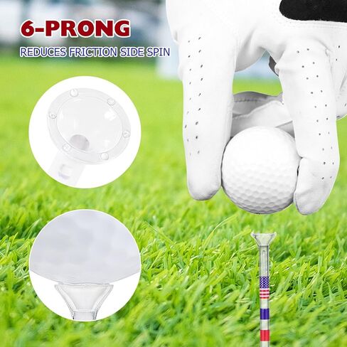 50pcs tees golf ، 3.30x0.43in acrylic golf ball roleder ، tee tee tee ، tee golf tee ، tee long golf ، حامل قمة لعبة الجولف ، ملحقات الجولف للرجال in Kuwait