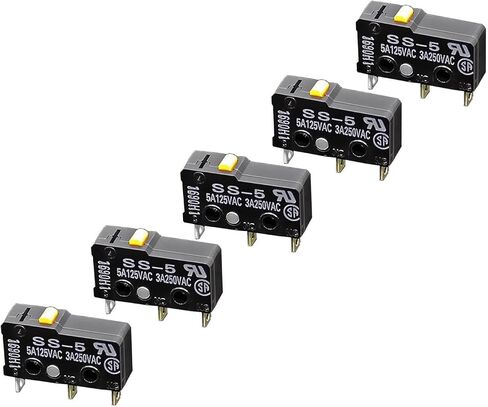 SS-5 Micro Switch 5A 125VAC 3A 250VAC SS5 Switch Snap Action N.O./N.C. SPDT (Pack of 5) in Saudi Arabia