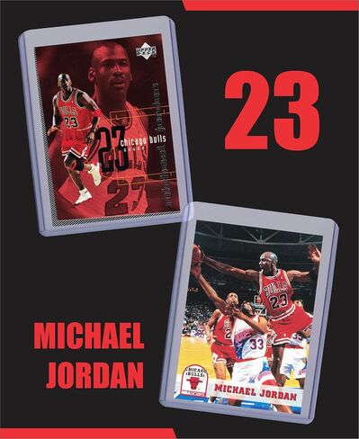 Michael Jordan MJ (5) Assorted Basketball Cards Bundle - Chicago Bulls Trading Cards - MVP # 23 in Saudi Arabia