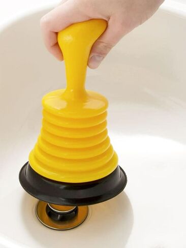 Kakalote Sink Plunger, Mini Plunger Drain Cleaning Equipment Sink and Drain Plunger for Bathrooms, Kitchens, Sinks, Baths and Showers(Yellow) in Saudi Arabia