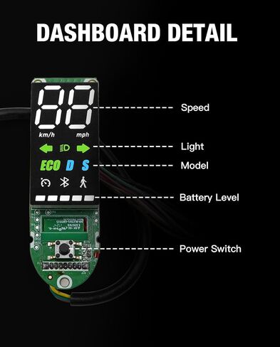 STIO Scooter Dashboard ملحق متوافق مع Ninebot بواسطة Segway F2 / F2 بالإضافة إلى الركلات ، اللوحة الأم LED لوحة دائرة الاستبدال الشاشة الإكسسوارات الأصلية in Kuwait