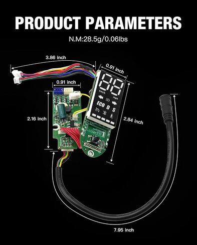STIO Scooter Dashboard ملحق متوافق مع Ninebot بواسطة Segway F2 / F2 بالإضافة إلى الركلات ، اللوحة الأم LED لوحة دائرة الاستبدال الشاشة الإكسسوارات الأصلية in Kuwait