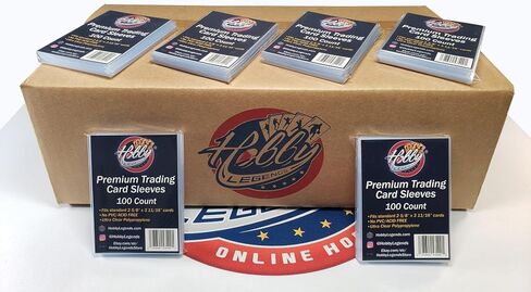 Premium Trading Card Sleeves Case, 10,000 Count, 100 Packs of 100 Sleeves, Standard Size 2 5/8" x 3 11/16 in Saudi Arabia