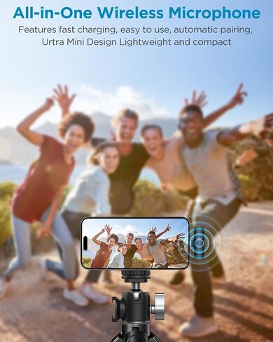 ميكروفون لافالييه لافالييه المحترف لجهاز iPhone و iPad و Cordless Omnidirectioner Recording Mic لتسجيل الفيديو ، البث المباشر ، مقابلة Podcast Vlog YouTube Tiktok in Saudi Arabia