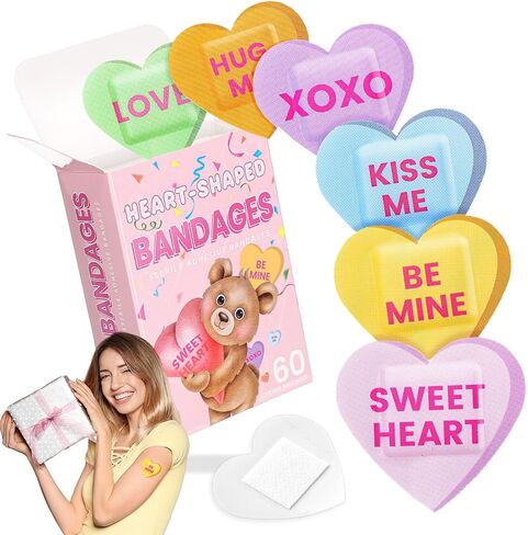 Geiserailie 60 Pcs Kids Crayon Bandages with Gift Box Back to School Supplies Self Adhesive Crayon Bandages for Minor Cuts Scrapes Fun First Aid Kit First Day of School Classroom Party Gift in Saudi Arabia