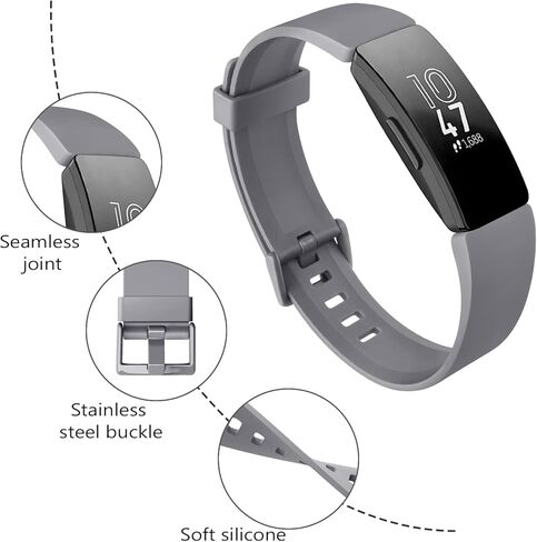 Vancle 4 Pack Bands for Fitbit Inspire 2 Bands/Fitbit Inspire HR for Women Men, Adjustable Soft Silicone Sport Wristband for Fitbit Inspire 2 / Inspire HR/Inspire/Ace 3 / Ace 2 in Kuwait