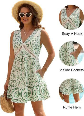 Blooming Jelly Womens Swimsuit Coverup Swimwear Bathing Suit Cover Up Floral Lace Boho Beach Dress with Pockets in Saudi Arabia
