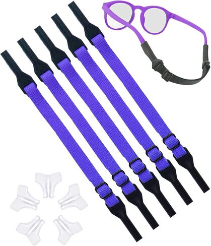 حزام نظارات الأطفال للفتيات الفتيات (6.5-10 بوصة) ، أحزمة نظارات السيليكون للنساء الرجال ، حزام نظارات الأطفال الصغار in Kuwait