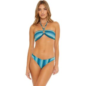 Trina Turk Women's Standard Moonray Bandeau Top-Adjustable, Tie Back, Swimwear Separates