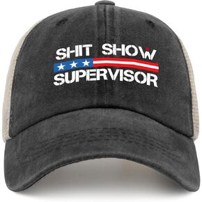 Meme caps for Men Shit Show Supervisor Cap Meme Gifts for Men