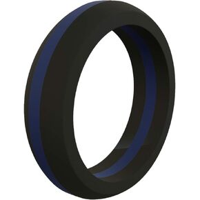 QALO Women's Rubber Silicone Ring, Classic Thin Line Silicone Wedding Ring for Women, Breathable, Durable Engagement Silicone Band, 5.5mm Wide 2.5mm Thick, Multicolor