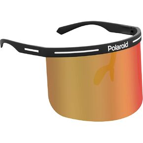 Polaroid Sunglasses PLD 7038/S Polarized Special Shape Sunglasses, Black Red Gold, 99mm, 1mm
