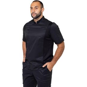 Men's Chef Coat, Mesh Side Panels, Waterproof Chef Jacket for Men, Waterproof Storage Case in Set With Chef Coat