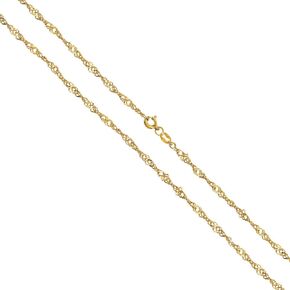 Orostar سلسلة سنغافورة متينة من الذهب الأصفر عيار 14 قيراط 1.5 ملم - 16 بوصة - 30 بوصة in Kuwait