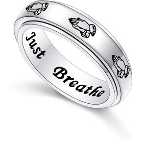 خاتم من الفضة الاسترلينية عيار 925 لتخفيف القلق وتخفيف الملل وفرط الحركة ونقص الانتباه والتوحد in Kuwait