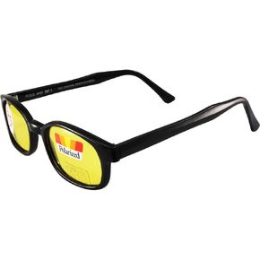 KD's Pacific Coast Sunglasses Black Frame/Yellow Polarized Lens, (20129)