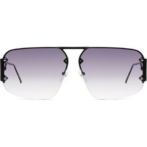 نظارة شمسية JOO'RTI Designer Aviator بدون إطار للرجال والنساء كبيرة الحجم بإطار معدني عصري ظلال lrest De Sol Para Mujer in Kuwait