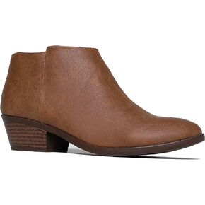 J. Adams Women's Lexy Ankle Boots, Short Low Heel, Side Zipper, Casual Booties for Fall and Winter