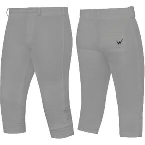 Premier Pull Up Baseball Pants | Youth Knicker Baseball Pants with Belt Loops Elastic Bottom for Boy's