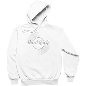 Unisex Vinyl Logo Hoodie White