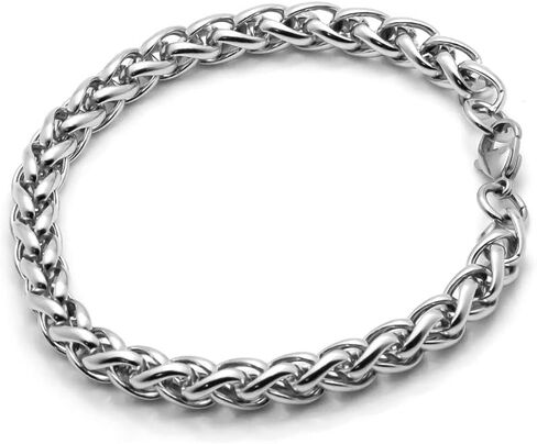Xusamss Fashion Stainless Steel Wheat Link Bracelet,9.0" Wrist in Saudi Arabia