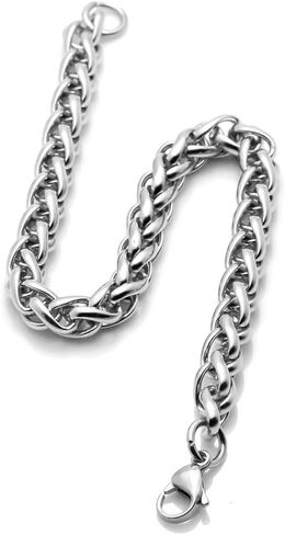 Xusamss Fashion Stainless Steel Wheat Link Bracelet,9.0" Wrist in Saudi Arabia