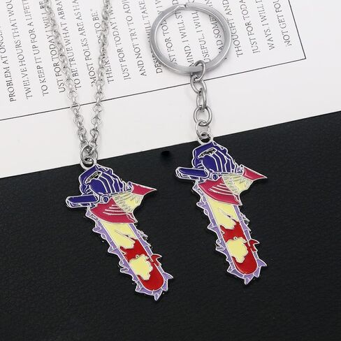 قلادة SONGCHANGJEWELRY بالمنشار Denji Pochita - قلادة بالمنشار Pochita Denji التأثيرية - إكسسوارات مجوهرات هدايا أنيمي لمحبي النساء والرجال in Kuwait