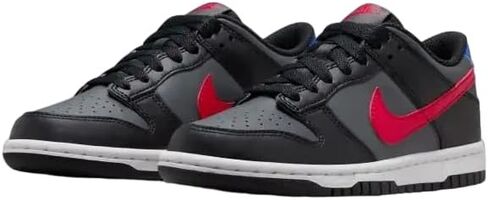 Nike Dunk Low Big Kid أسود/أحمر جامعي-أبيض مقاس 4.5 in Saudi Arabia