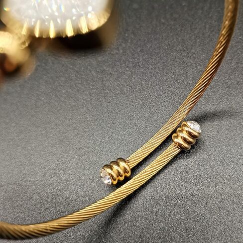 Homelavie أساور أساور للنساء الفولاذ المقاوم للصدأ كريستال القلب كابل الملتوية الإسورة الكفة الإسورة الأزياء والمجوهرات للفتيات الرجال الأولاد in Kuwait